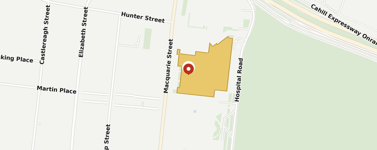 Map showing Parliament House, 6 Macquarie Street, Sydney NSW 2000