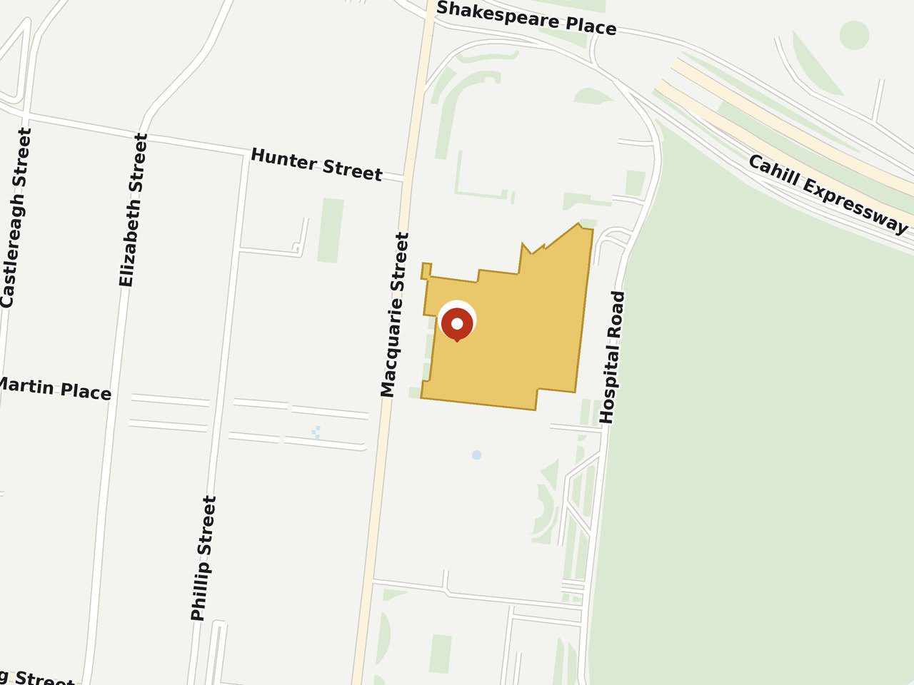 Map showing Parliament House, 6 Macquarie Street, Sydney NSW 2000